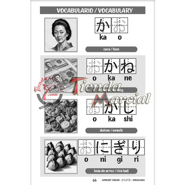 Aprendiendo japonés, KANA 1 - HIRAGANA. Libro de aprendizaje de idioma japonés