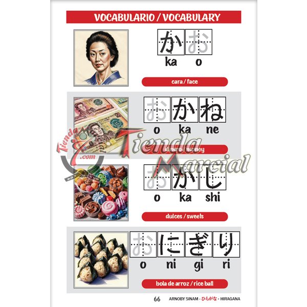 Aprendiendo japonés, KANA 1 - HIRAGANA. Libro de aprendizaje de idioma japonés