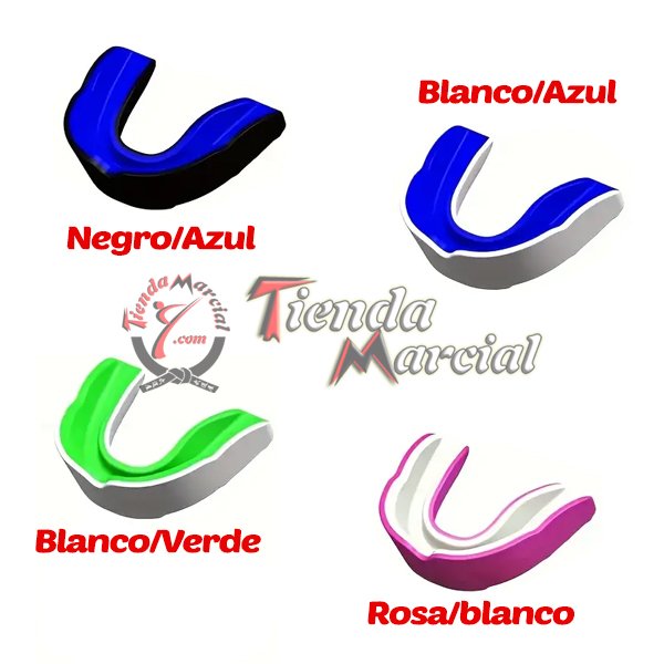 Protector bucal sencillo Bicolor para boxeo, artes marciales, mma