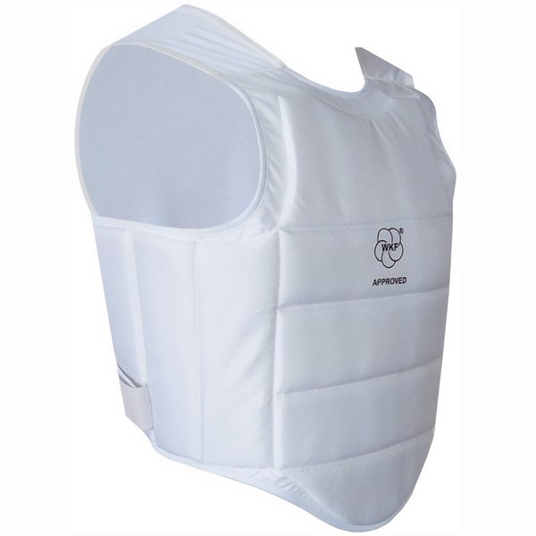 Protege tu cuerpo con la Pechera Interna Karate, ligera, transpirable y cómoda. Ideal para entrenamientos y competencias WKF.