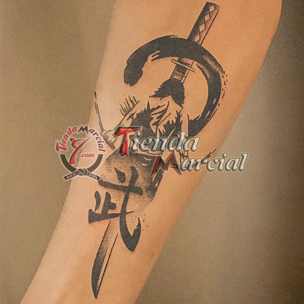 Tattoo - Tatuaje temporal con diseño oriental y de artes marciales