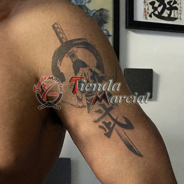 Tattoo - Tatuaje temporal con diseño oriental y de artes marciales