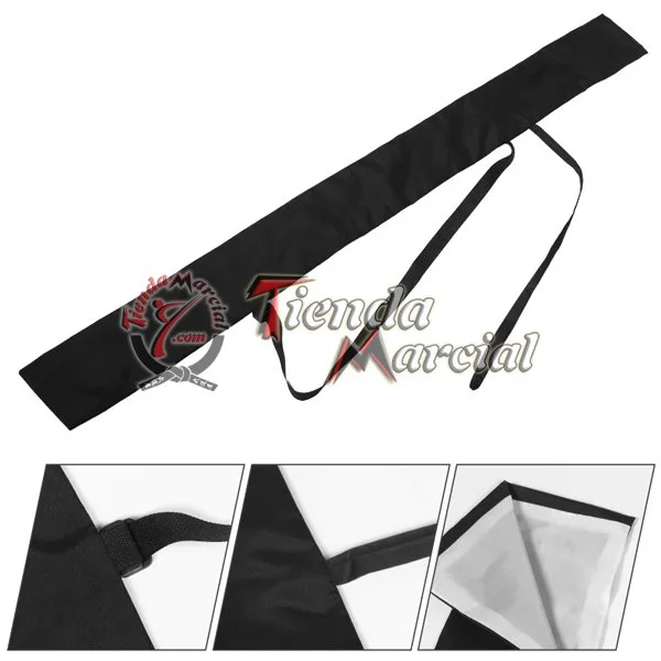 Katana Bukuro, forro en tela negra para transporte de katana, bokken y shinai