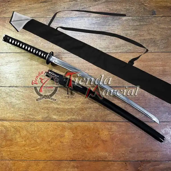 Katana Bukuro, forro en tela negra para transporte de katana, bokken y shinai
