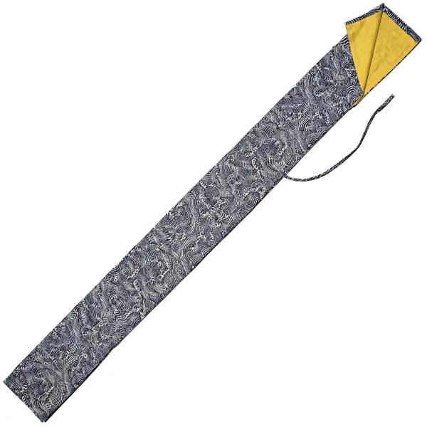 Katana Bukuro forro de lujo para espadas azul marino estampado seigaiha