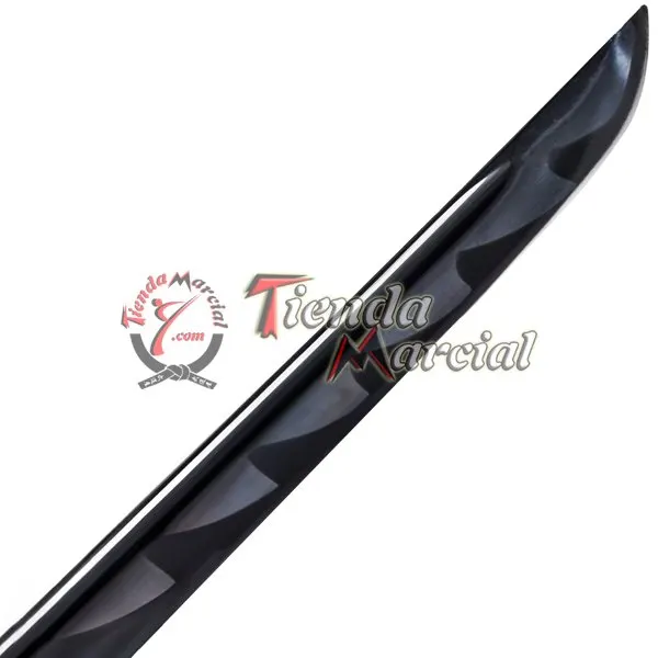 Katana Zugaikotsu - filo de la hoja en acero al carbono 1045 con hamon visible