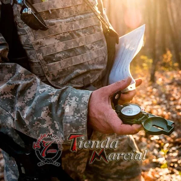 Brújula táctica militar para camping, senderismo y montañismo, orientación con aguja imantada