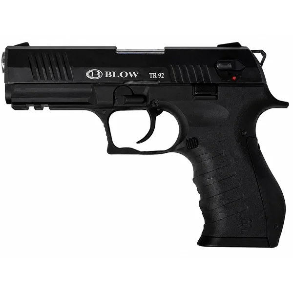 Pistola traumática Blow TR92 Negra 9mm para defensa personal, réplica semiautomática full metal Colombia