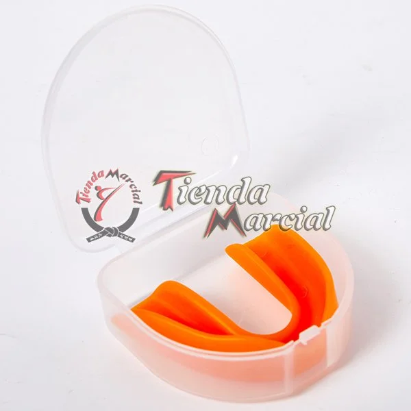 Protector bucal sencillo con estuche, termoformable para boxeo, artes marciales y MMA