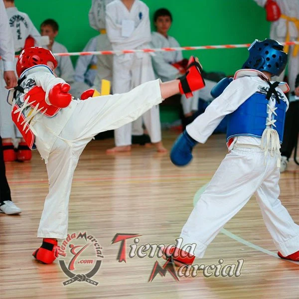 Casco Taekwondo, Karate azul, espuma inyectada