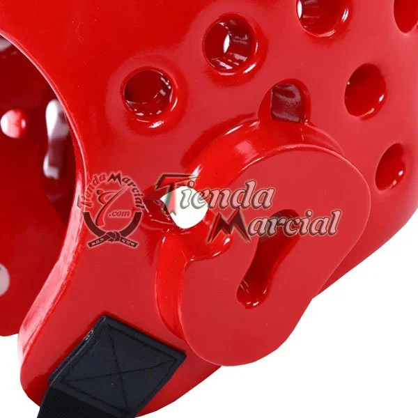 Casco Taekwondo, Karate rojo - vista lateral