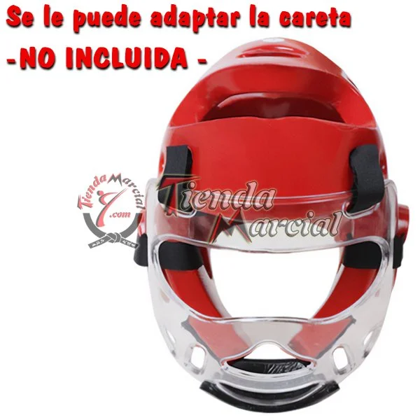 Casco Taekwondo, Karate rojo en combate light contact