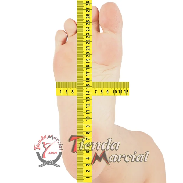 Guía de medidas para elegir la talla del protector de pies Taekwondo, XS a XL