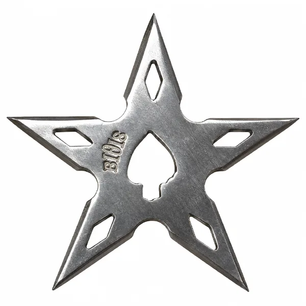 Shuriken acero Soichi 5 puntas - estrella ninja con diseño calado