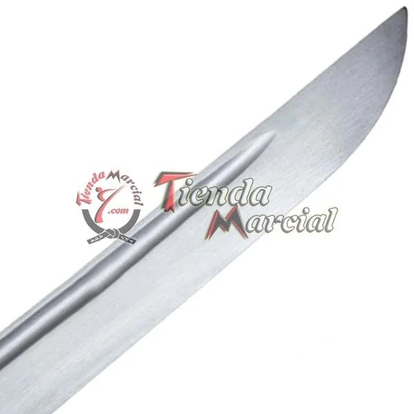 Katana Go Shichi no Kiri, kissaki y bohi de la hoja funcional en acero al carbono 1045