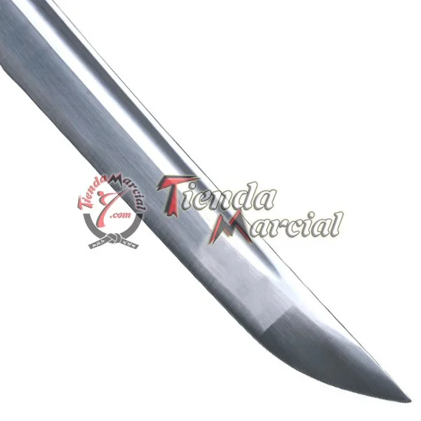 Katana Go Mitsu Tomoe, kissaki de la hoja funcional en acero al carbono 1045