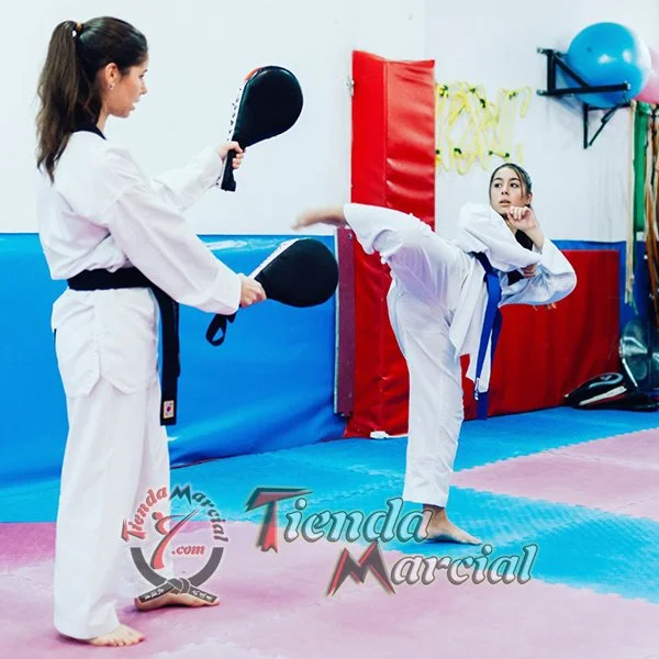 Palchagui doble de Taekwondo, raqueta de doble capa para entrenar patadas y velocidad, en negro, rojo y azul Colombia