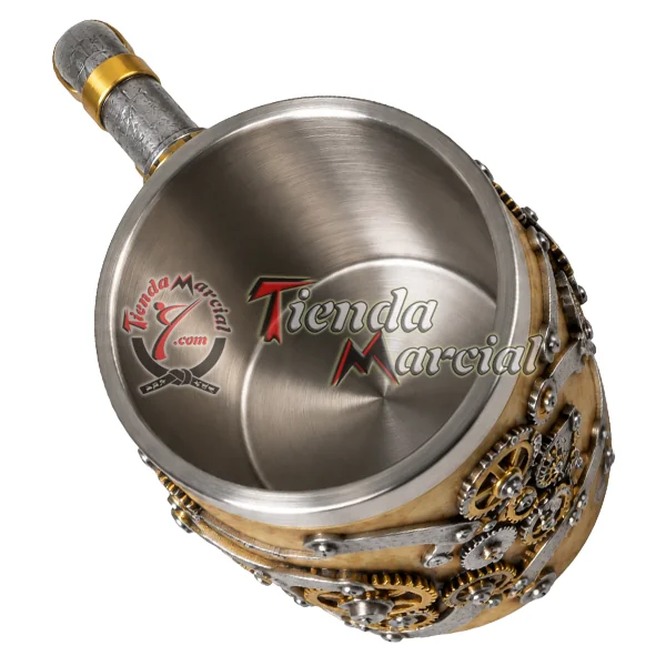 Mug calavera steampunk - vaso interior en acero