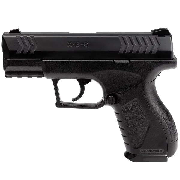 Pistola de gas Umarex XBG CO2 para balines de acero calibre 4.5 mm con diseño semiautomático para entrenamiento y tiro recreativo en Colombia.