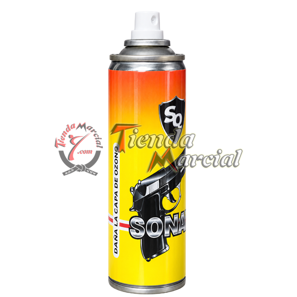 Aceite SQ Sonax de 200 ml con la tapa retirada, mostrando la boquilla de aplicación en aerosol